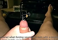post orgasm cock sounding, prostate rod, and slow motion cum action