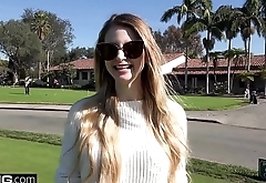 Nadya Nabakova puts her pussy on display at the golf course
