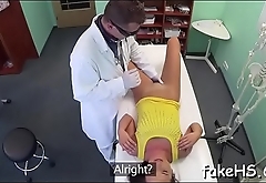 Stunning sex gets organized by a sexy doctor inside fake hospital